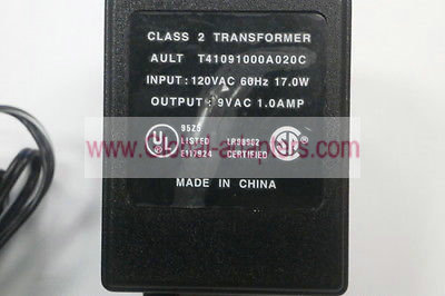 New Ault T41091000A020C 9VAC 1000mA AC DC Power Supply Adapter Charger - Click Image to Close